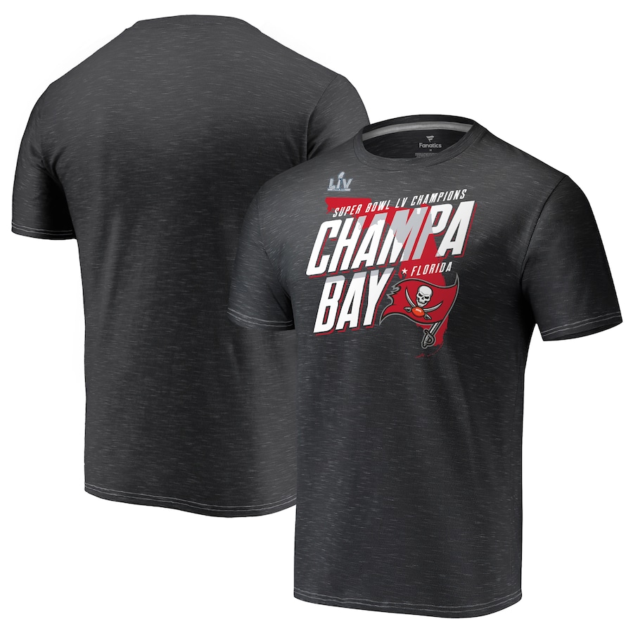 Men's Tampa Bay Buccaneers Charcoal Super Bowl LV Champions Hometown Champa Bay Space Dye T-Shirt