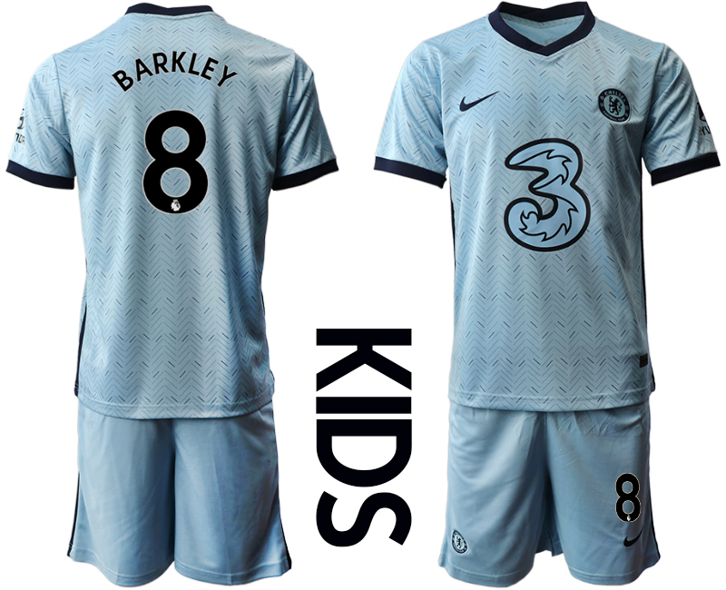 Youth 2020-2021 club Chelsea away Light blue 8 Soccer Jerseys