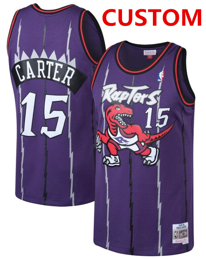 Toronto Raptors Custom Purple Throwback stitched nba jersey
