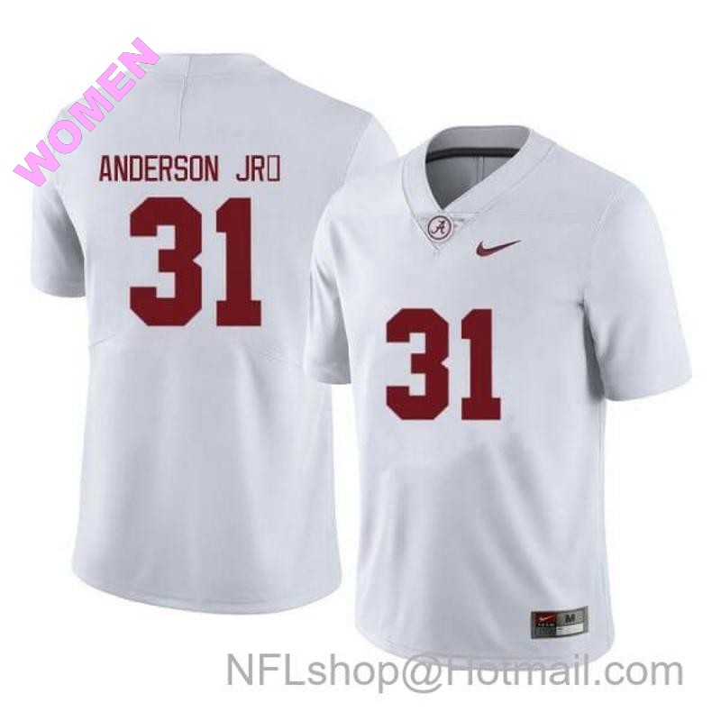 Women's Nike Alabama Crimson Tide #31 Will Anderson Jr. Football Game Jersey White