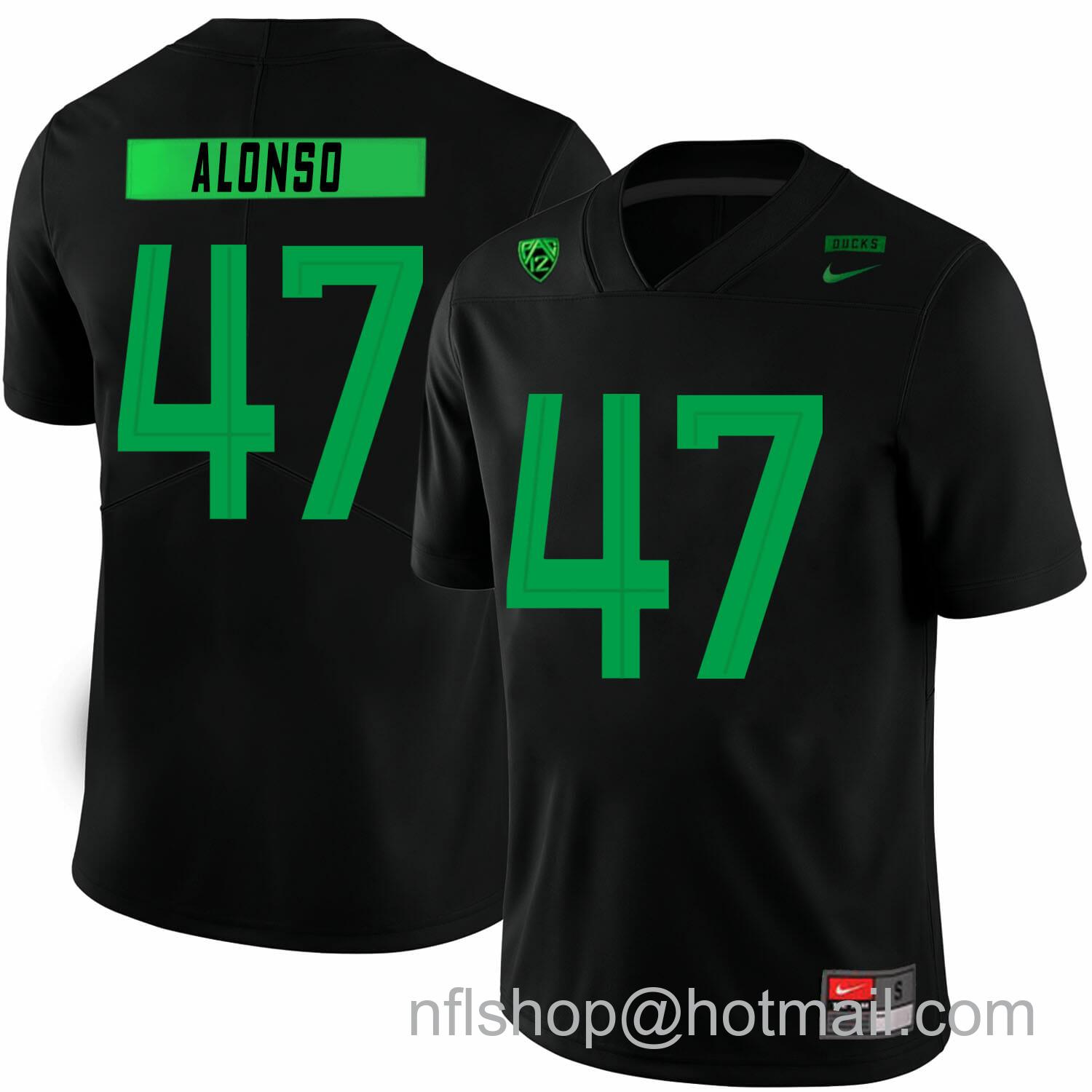 Men's Nike Oregon Ducks #47 Kiko Alonso NCAA College Football Jersey Black