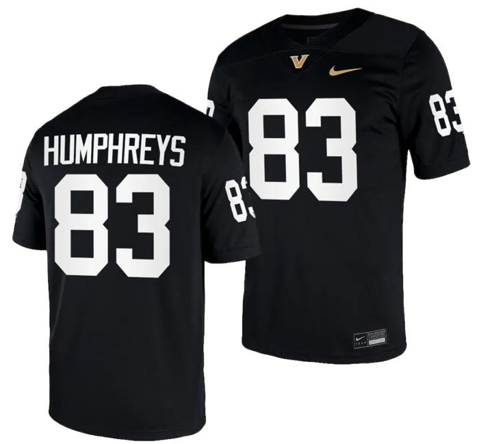 Men's London Humphreys Jersey #83 Vanderbilt Commodores College NIL Football Black