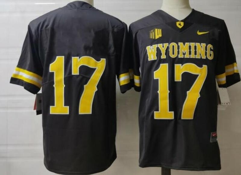 Men's Nike Wyoming Cowboys #17 Josh Allen Jersey No Name College Football Brown