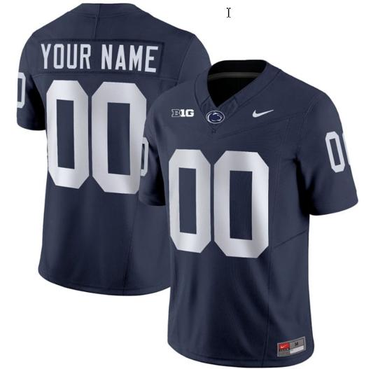 Men's Nike Custom Penn State Nittany Lions Jersey Name and Number Vapor Limited College Football All Stitched Navy