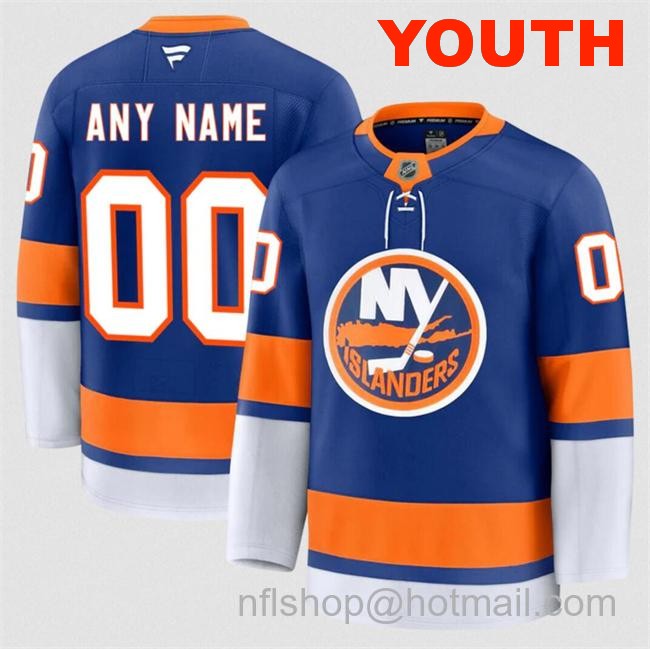 Customized Youth New York Islanders Royal 2024-25 Home Stitched Hockey Jersey