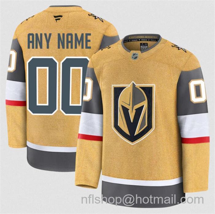 Customized Men's Vegas Golden Knights Gold 2024-25 Home Stitched Hockey Jersey
