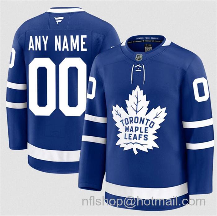 Customized Men's Toronto Maple Leafs Blue 2024-25 Home Stitched Hockey Jersey