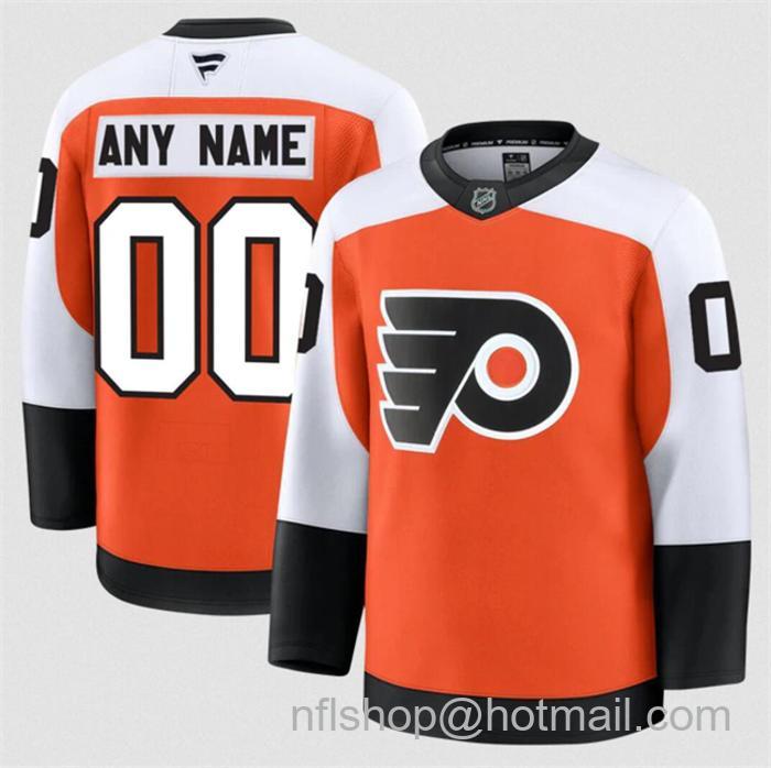 Customized Men's Philadelphia Flyers Orange 2024-25 Home stitched Hockey Jersey