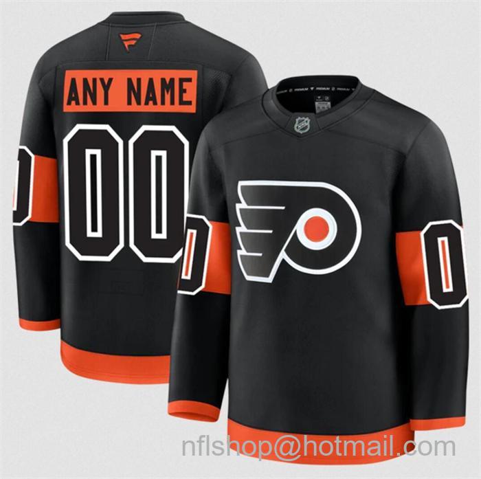 Customized Men's Philadelphia Flyers Black 2024-25 Alternate stitched Hockey Jersey