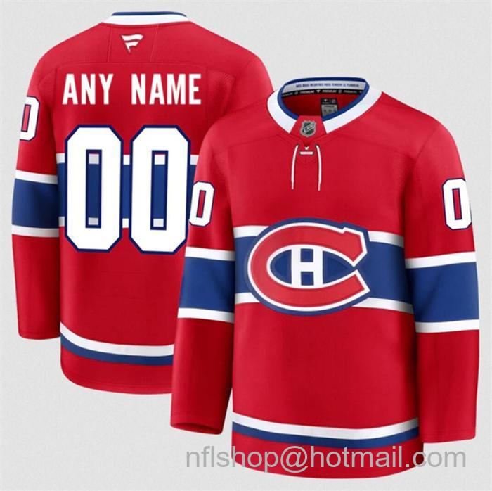Customized Men's Montreal Canadiens Red 2024-25 Home Stitched Hockey Jersey
