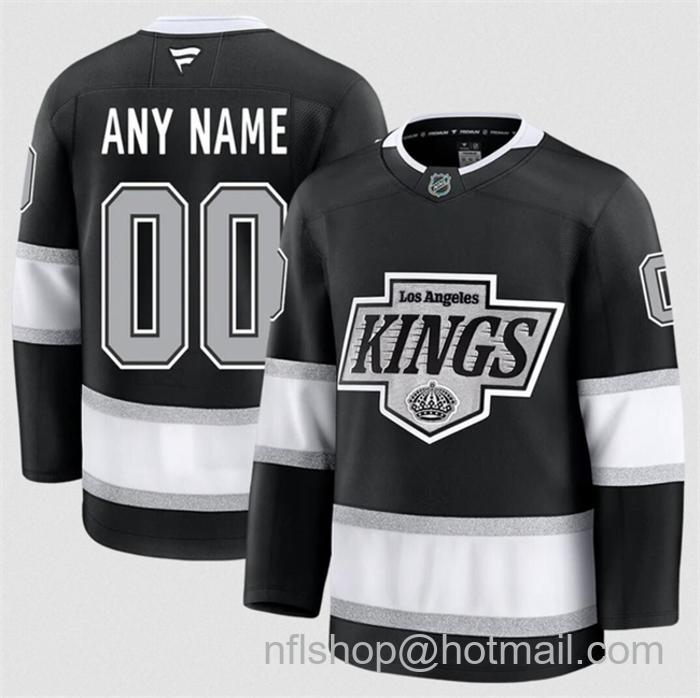 Customized Men's Los Angeles Kings Black 2024-25 Home Stitched Hockey Jersey