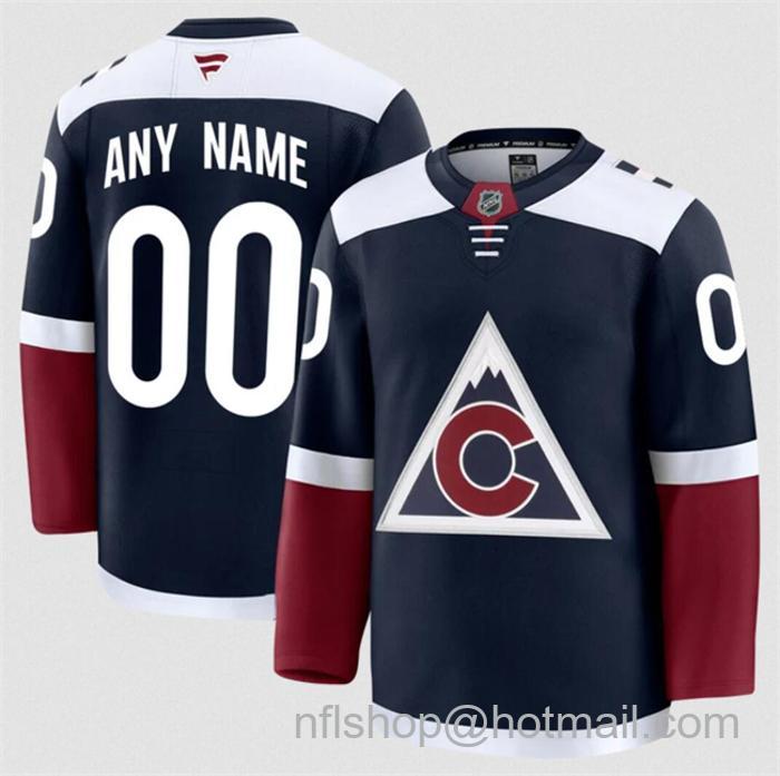Customized Men's Colorado Avalanche Navy 2024-25 Alternate Stitched Jersey