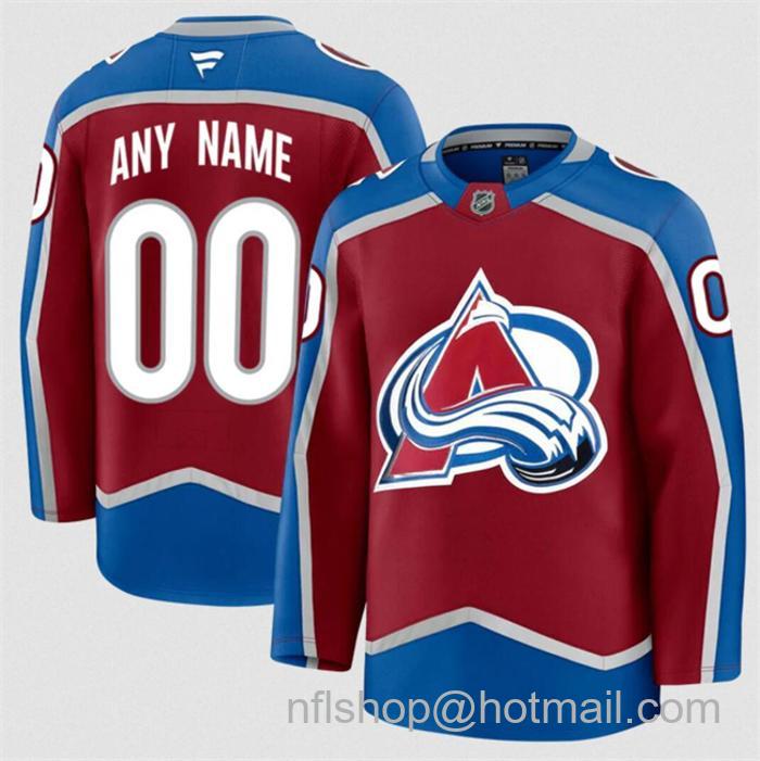 Customized Men's Colorado Avalanche Burgundy 2024-25 Home Stitched Jersey