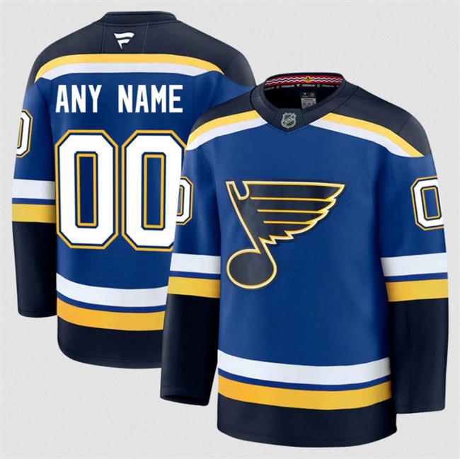 Customized Men's St. Louis Blues Blue 2024-25 Home Stitched Hockey Jersey