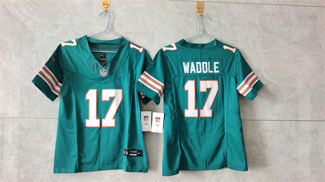 Youth Miami Dolphins #17 Jaylen Waddle Aqua 2024 F.U.S.E Alternate Vapor Limited Stitched Football Jersey