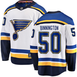 Men's Jordan Binnington St. Louis Blues Away Breakaway Jersey