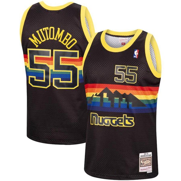 Men's Denver Nuggets Active Player Custom Black 1991-92 Hardwood Classics Swingman Stitched Basketball Jersey
