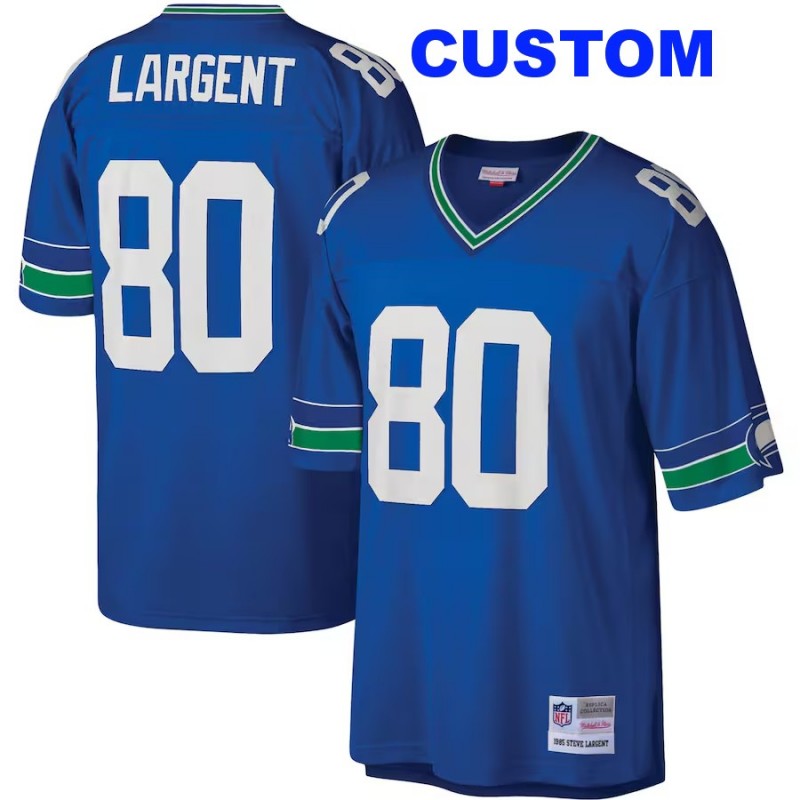 Custom Men's Seattle Seahawks Legacy Replica Jersey - Royal