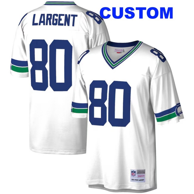 Custom Men's Seattle Seahawks Legacy Replica Jersey - White
