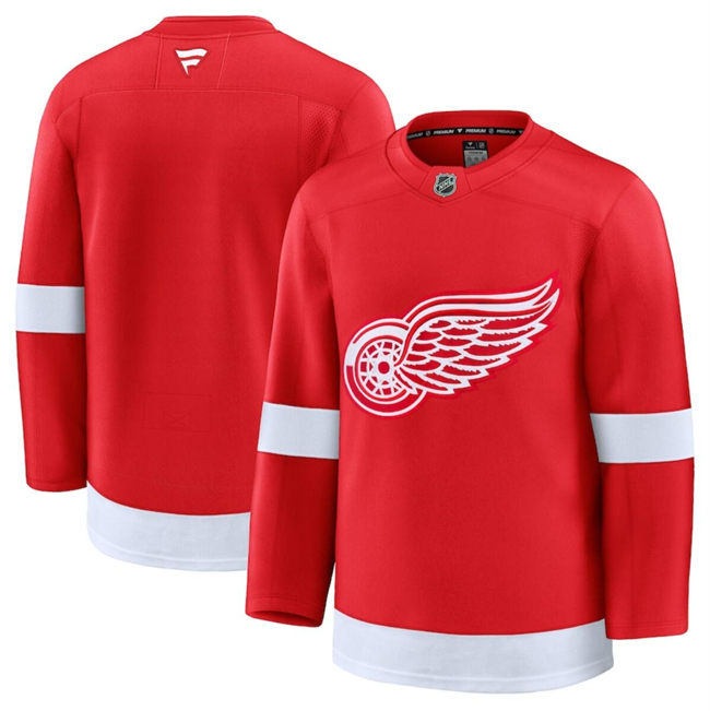 Men's Detroit Red Wings Blank Red 2024-25 Stitched Hockey Jersey