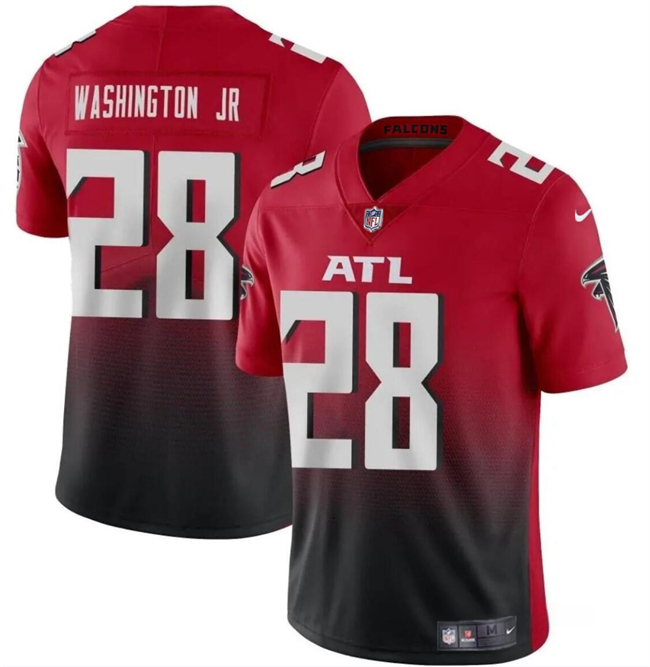 Youth Atlanta Falcons #28 Carlos Washington Jr Red_Black Vapor Untouchable Limited Stitched Football Jersey