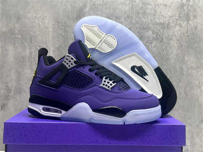 Men's Hot Sale Running weapon Air Jordan 4 Purple Shoes 0254 Sneaker