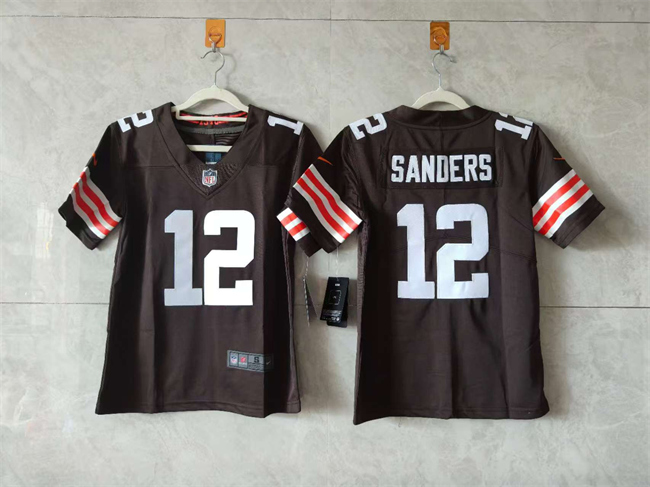 Women's Cleveland Browns #12 Shedeur Sanders Brown 2024 Stitched Jersey(Run Small) Women's Cleveland Browns #12 Shedeur Sanders Brown 2024 Stitched Jersey(Run Small)