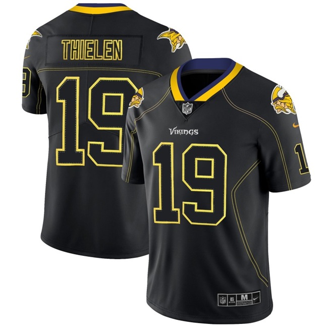 Men's Minnesota Vikings Active Player Custom Black 2018 Lights Out Color Rush Stitched Football Jersey