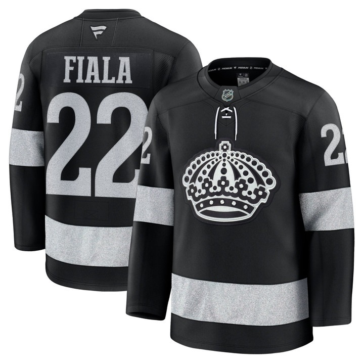 Men's Los Angeles Kings #22 Kevin Fiala Black 2025-26 Premium Stitched Hockey Jersey