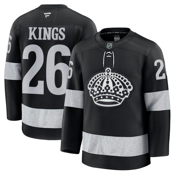 Men's Los Angeles Kings #26 Kings Black 2025-26 Premium Stitched Hockey Jersey
