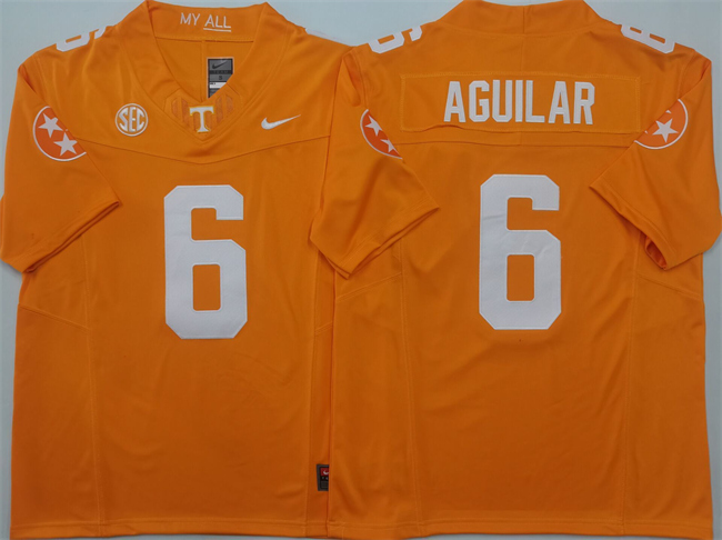 Men's Tennessee Volunteers #6 Joey Aguilar Orange F.U.S.E. Stitched Jerseys