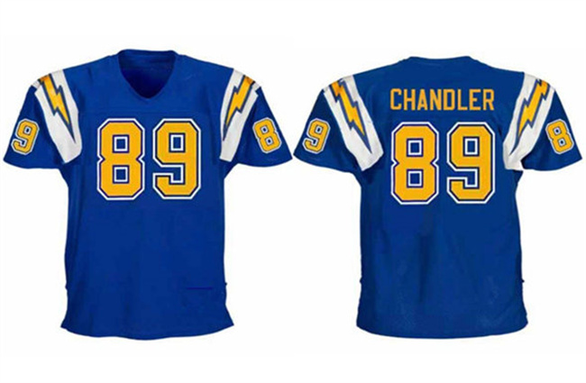 Men's Los Angeles Chargers #89 Wes Chandler Blue Stitched Football Jersey Men's Los Angeles Chargers #89 Wes Chandler Blue Stitched Football Jersey