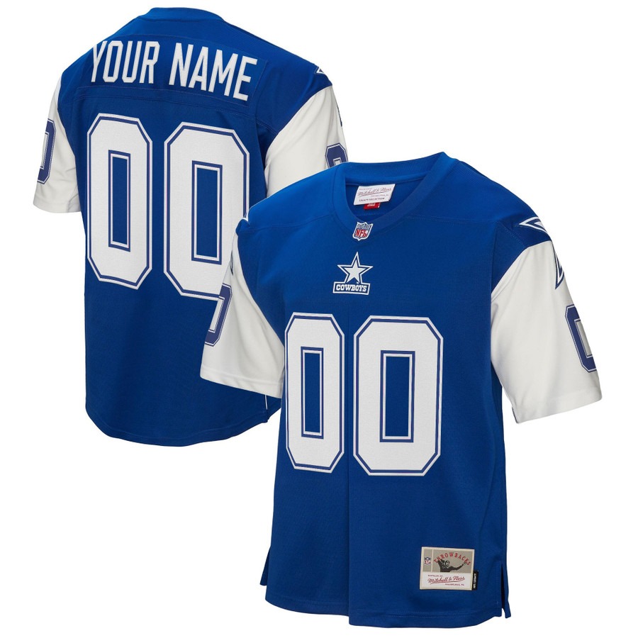 Men's Dallas Cowboys Throwback Player Custom Royal Stitched NFL Jersey