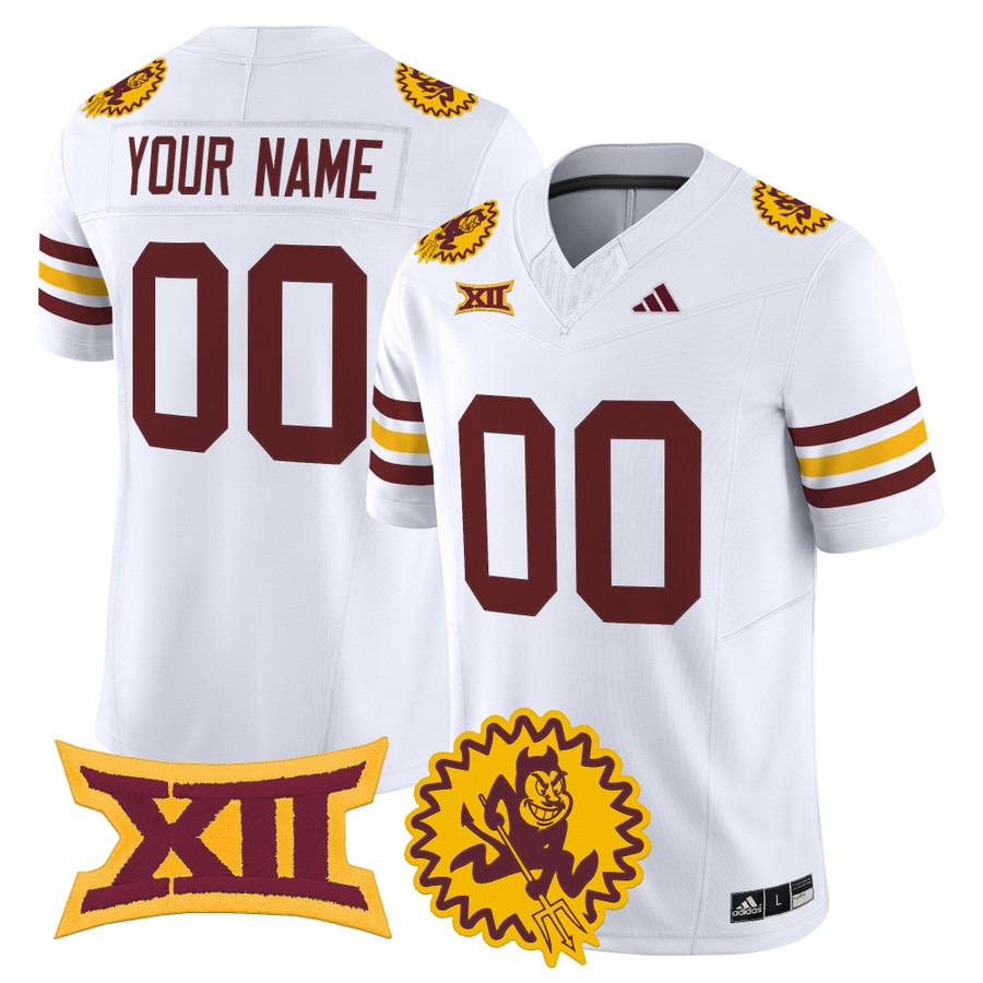 Men's Arizona State Sun Devils Custom White 1975 Throwback Vapor F.U.S.E. Limited Stitched Football Jersey