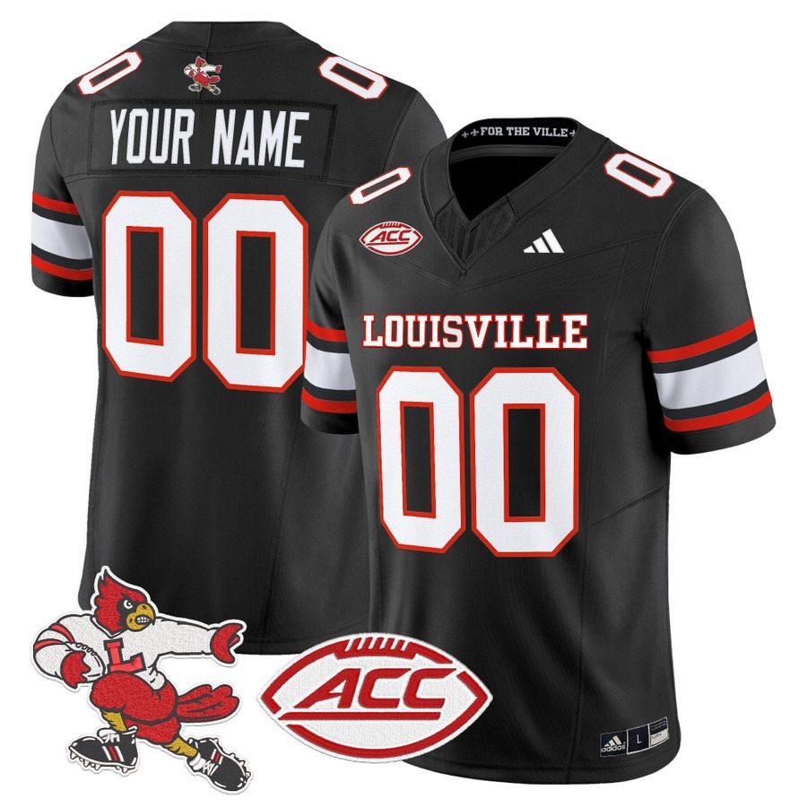Men's Louisville Cardinals 1980s Throwback Vapor F.U.S.E. Limited Custom Stitched Football Jersey - Black