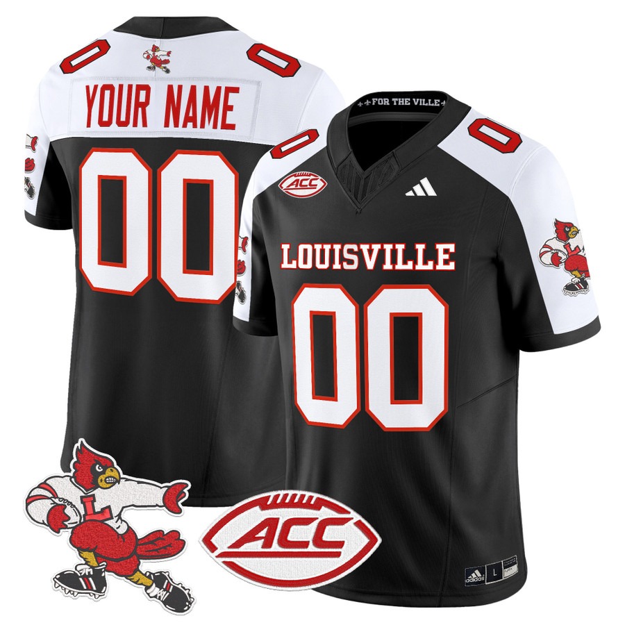 Men's Louisville Cardinals 1980s Throwback Vapor F.U.S.E. Limited Custom Stitched Football Jersey - Black Alternate