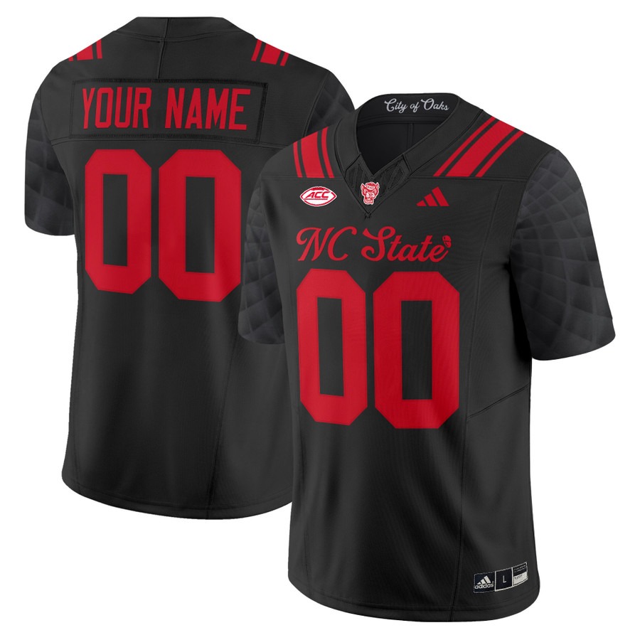 Men's NC State Wolfpack Custom Black 'City of Oaks' Vapor F.U.S.E. Limited Stitched Football Jersey