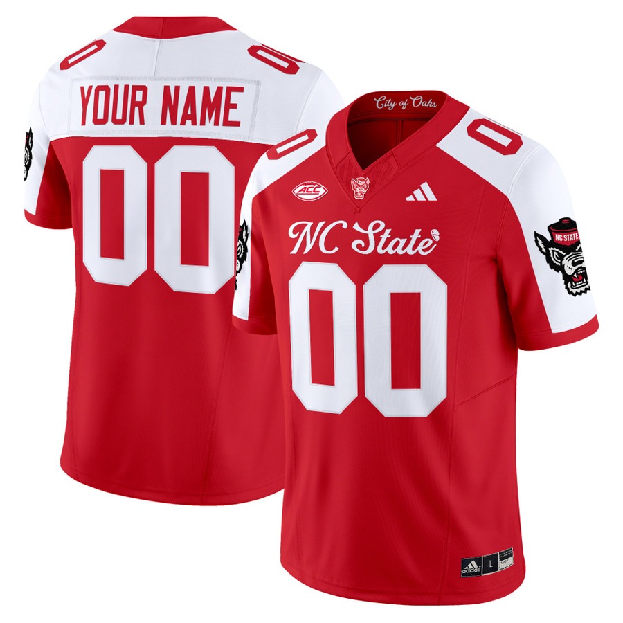 Men's NC State Wolfpack Custom Red Alternate 'City of Oaks' Vapor F.U.S.E. Limited Stitched Football Jersey