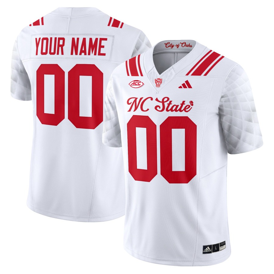 Men's NC State Wolfpack Custom White 'City of Oaks' Vapor F.U.S.E. Limited Stitched Football Jersey