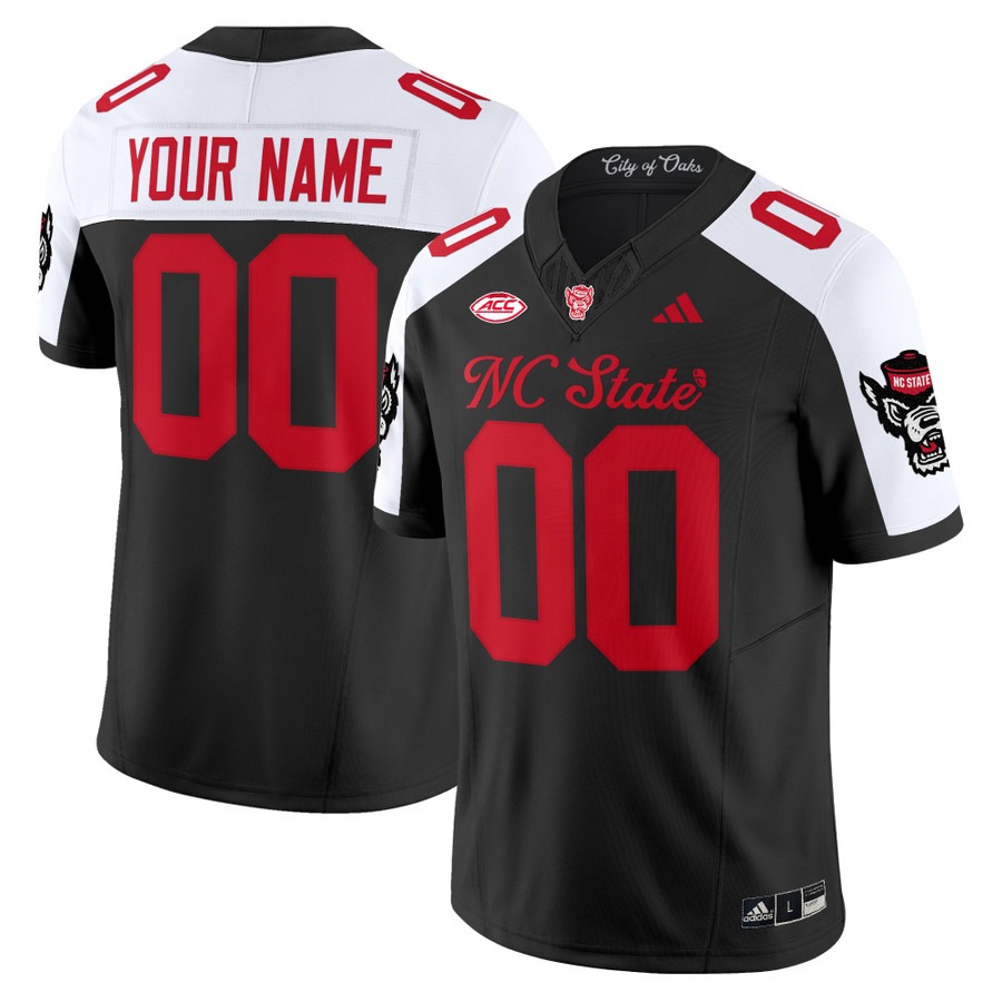 Men's NC State Wolfpack Custom Black Alternate 'City of Oaks' Vapor F.U.S.E. Limited Stitched Football Jersey