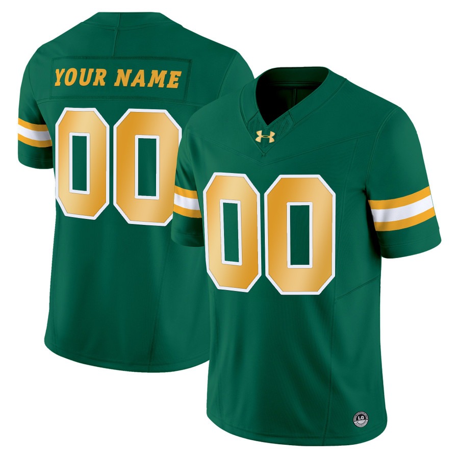Men's NDSU Football Bison Custom Green 2025 Vapor F.U.S.E. Limited Stitched Football Jersey