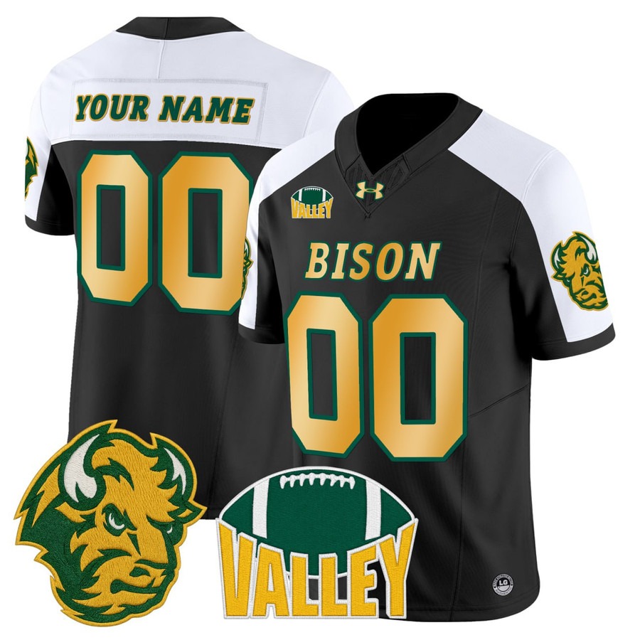 Men's North Dakota State Bison Custom Black Alternate 2025 Vapor F.U.S.E. Limited Stitched Football Jersey