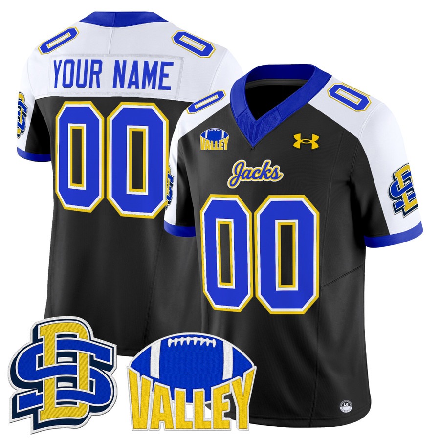 Men's South Dakota State Jackrabbits Custom Black Alternate 2025 Vapor F.U.S.E. Limited Stitched Football Jersey
