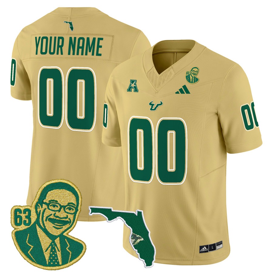 Men's South Florida Bulls Custom 'Lee Roy Selmon Legacy Edition' Vapor F.U.S.E. Limited Stitched Football Jersey - Gold