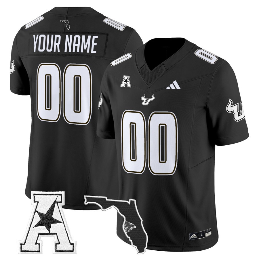 Men's South Florida Bulls Custom Black 2025 Vapor F.U.S.E. Limited Stitched Football Jersey