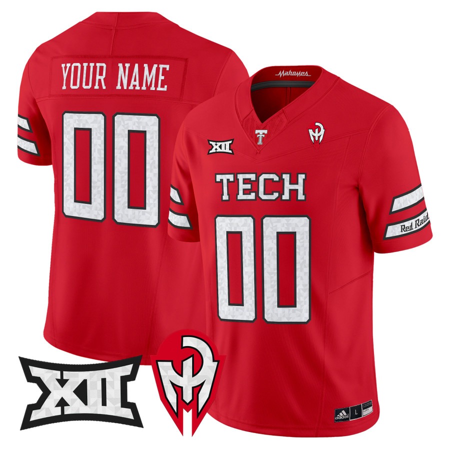 Men's Texas Tech Red Raiders Custom Red Too Cold 2025 Vapor F.U.S.E. Limited Stitched Football Jersey - Mahomes Collection