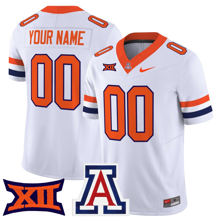 Men's Arizona Wildcats Custom White 2025 'Sandstorm Edition' Vapor F.U.S.E. Limited Stitched Football Jersey