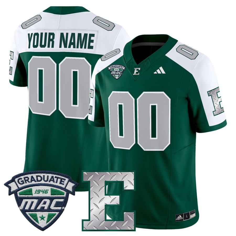 Men's Eastern Michigan Eagles Custom Green Alternate 2025 Vapor F.U.S.E. Limited Stitched Football Jersey