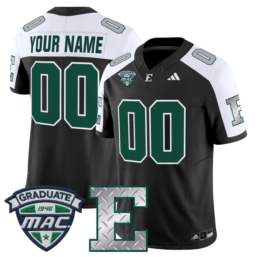 Men's Eastern Michigan Eagles Custom Black Alternate 2025 Vapor F.U.S.E. Limited Stitched Football Jersey