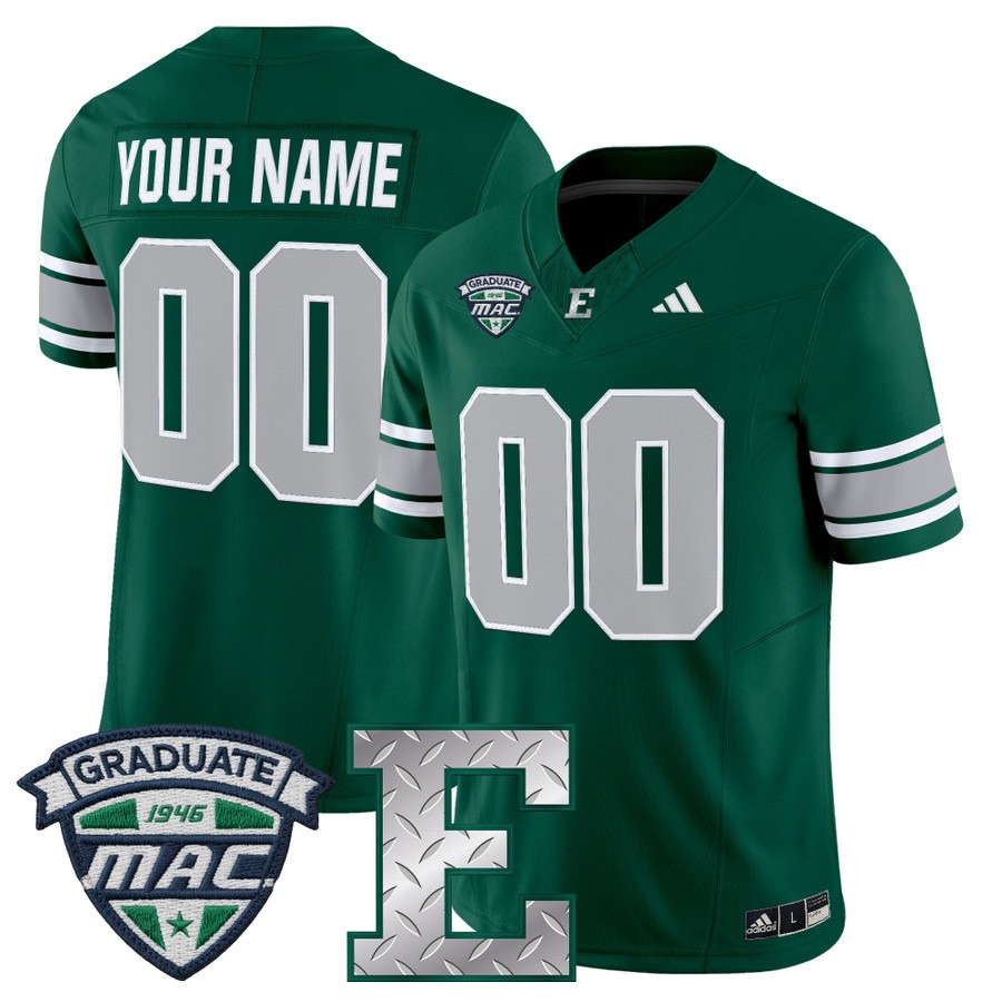 Men's Eastern Michigan Eagles Custom Green 2025 Vapor F.U.S.E. Limited Stitched Football Jersey
